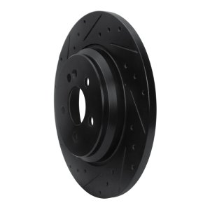 Mercedes-Benz ML500 Brake Rotor (1) - Rear Left - R1 Concepts - Drilled & Slotted - Black - `00-`05